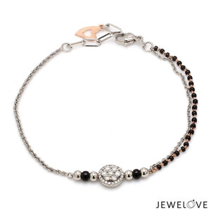 Platinum Rose Gold Mangalsutra Diamond Bracelet for Women JL PTB 1211