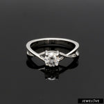 Load image into Gallery viewer, 1-Carat Lab Grown Solitaire Platinum Twisted Shank Ring JL PT LG G 1351-B
