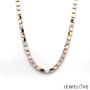 Platinum Rose Gold Chain with Matte & Hi-Polish for Men JL PT CH 1269   Jewelove.US