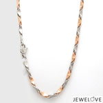 Load image into Gallery viewer, 4mm Platinum Rose Gold Chain Men JL PT CH 1270   Jewelove.US
