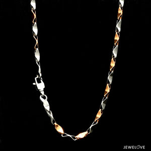 4mm Platinum Rose Gold Chain Men JL PT CH 1270   Jewelove.US