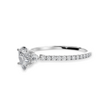 Load image into Gallery viewer, 30-Pointer Pear Cut Solitaire Diamond Accents Shank Platinum Ring JL PT 1245   Jewelove.US
