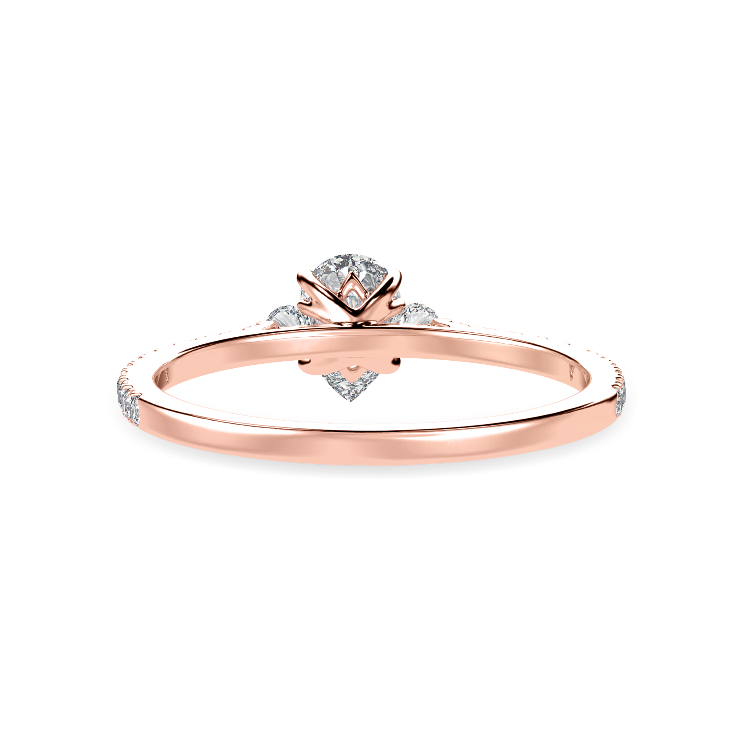 30-Pointer Pear Cut Solitaire Diamond Accents Shank 18K Rose Gold Ring JL AU 1245R   Jewelove.US