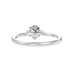 Load image into Gallery viewer, 30-Pointer Pear Cut Solitaire Diamond Accents Shank Platinum Ring JL PT 1245   Jewelove.US
