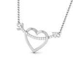 Load image into Gallery viewer, Platinum Arrow through the Heart Pendant with Diamonds JL PT P 8079   Jewelove.US
