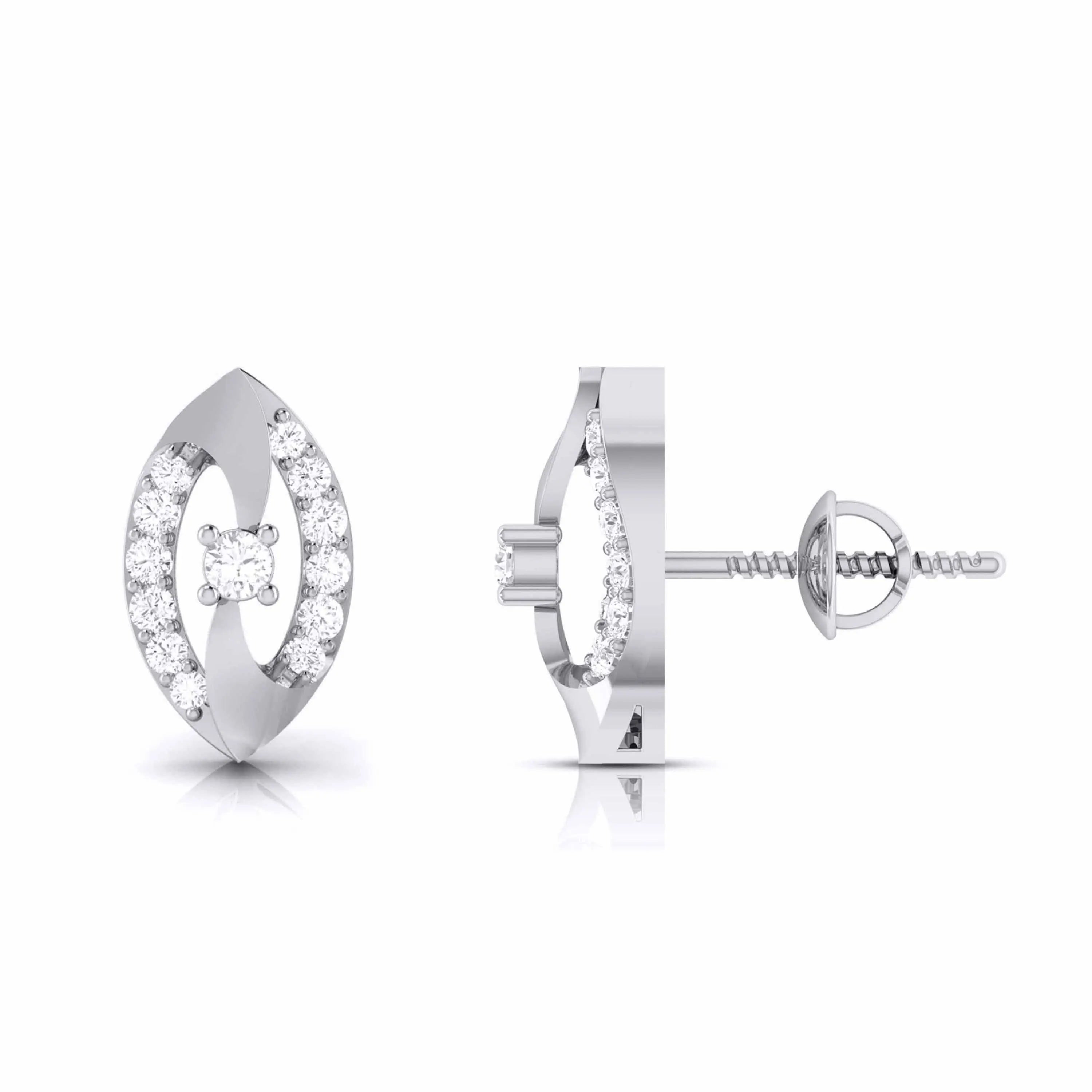 Platinum Diamond Earrings JL PT E MST 15   Jewelove.US