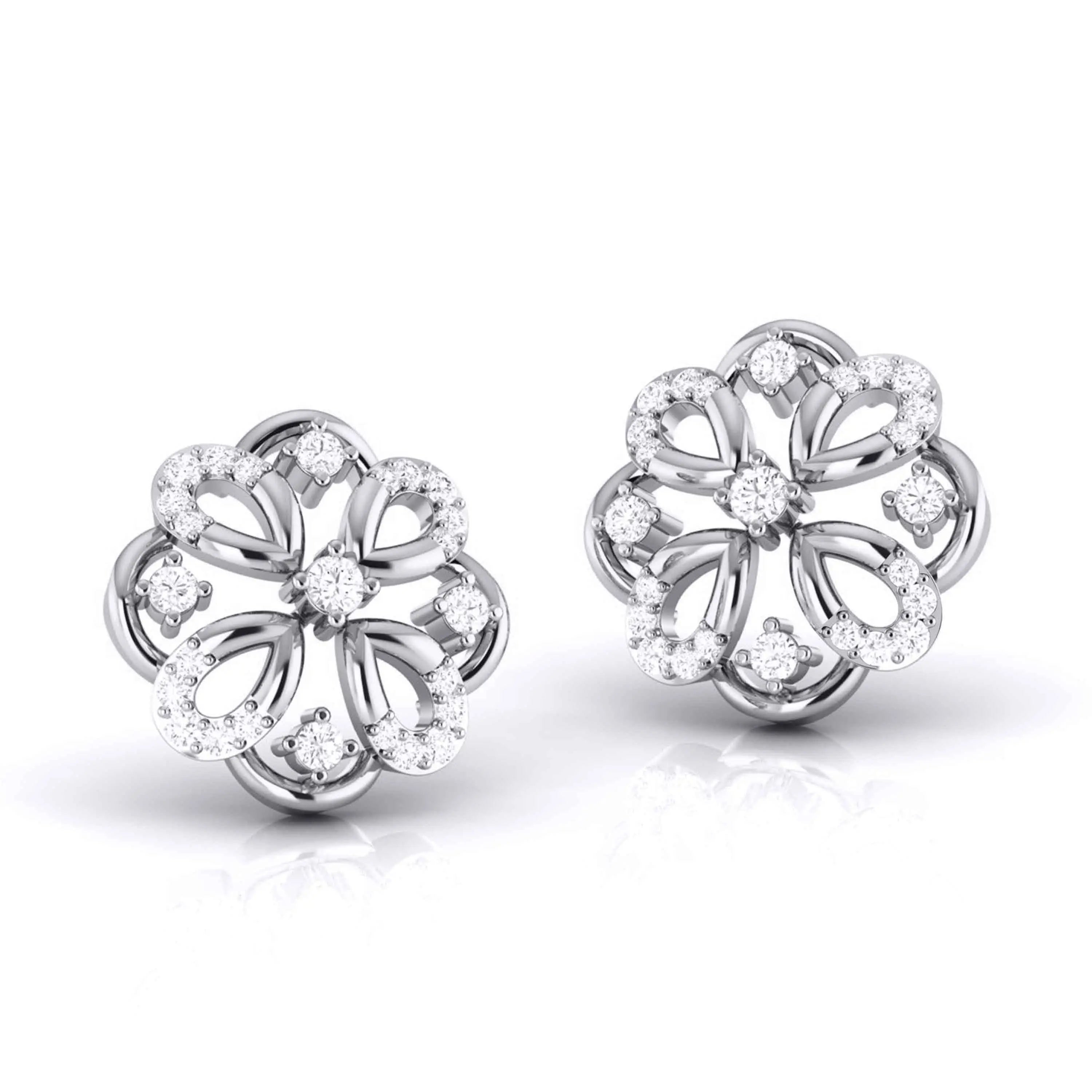 Platinum Diamond Earrings JL PT E MST 18   Jewelove.US