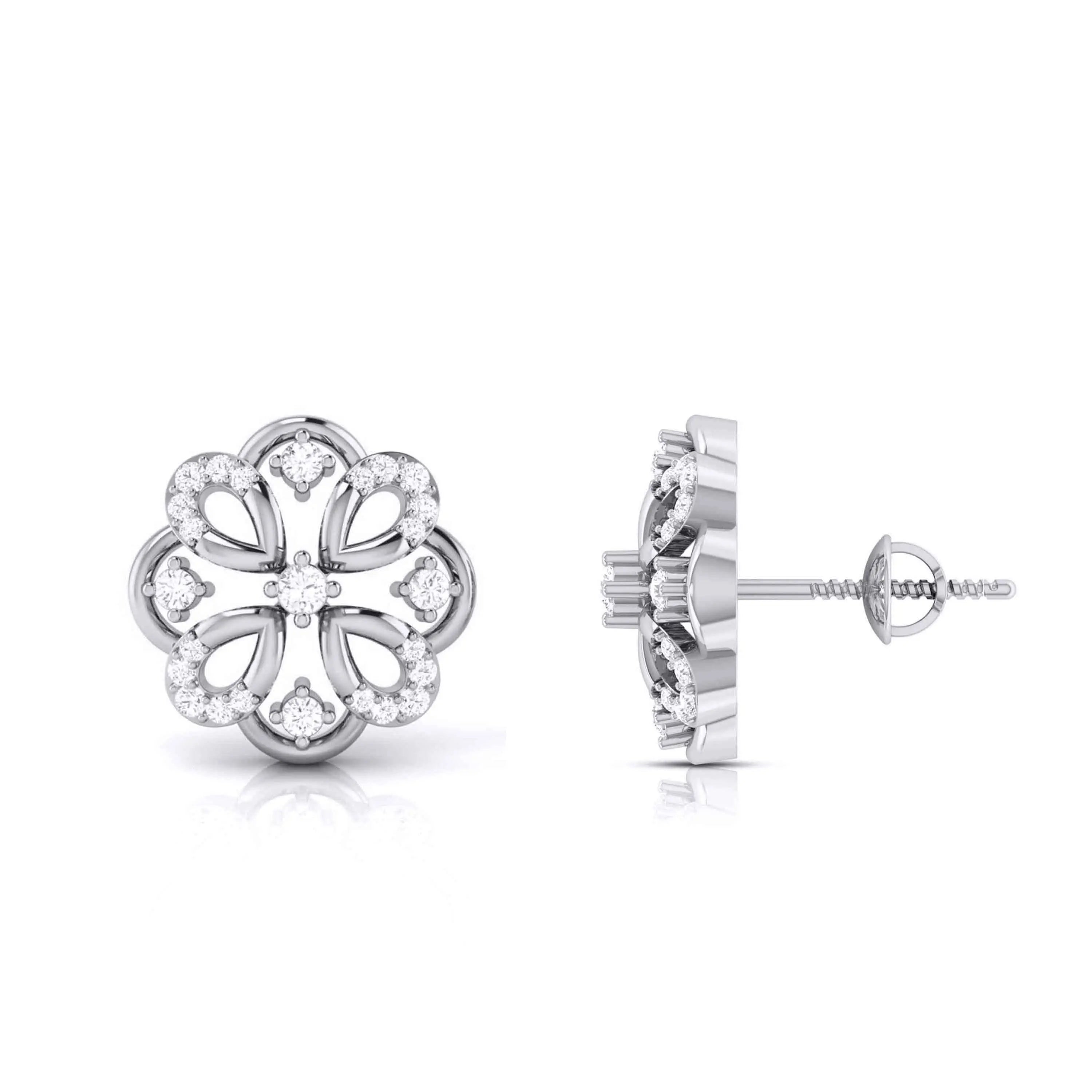 Platinum Diamond Earrings JL PT E MST 18   Jewelove.US