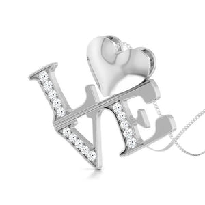 Platinum Heart Pendant with Diamonds JL PT P 8218   Jewelove.US