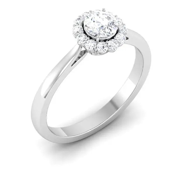 0.30 cts. Solitaire Platinum Diamond Single Twisted Shank Engagement R