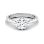 Load image into Gallery viewer, 70-Pointer Lab Grown Solitaire Halo Diamond Platinum Engagement Ring JL PT LG G 6998-A
