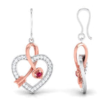 Load image into Gallery viewer, Platinum &amp; Rose Gold Hearts &amp; Diamonds Pendant Set JL PT P 8064   Jewelove.US
