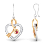 Load image into Gallery viewer, Platinum &amp; Rose Gold Hearts &amp; Diamonds Pendant Set JL PT P 8064   Jewelove.US
