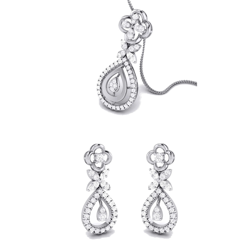 Platinum with Diamond Pendant Set JL PT P 2  Pendant-Set Jewelove.US