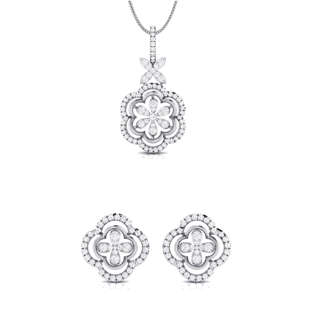 Platinum with Diamond Pendant Set JL PT P 31  Pendant-Set Jewelove.US