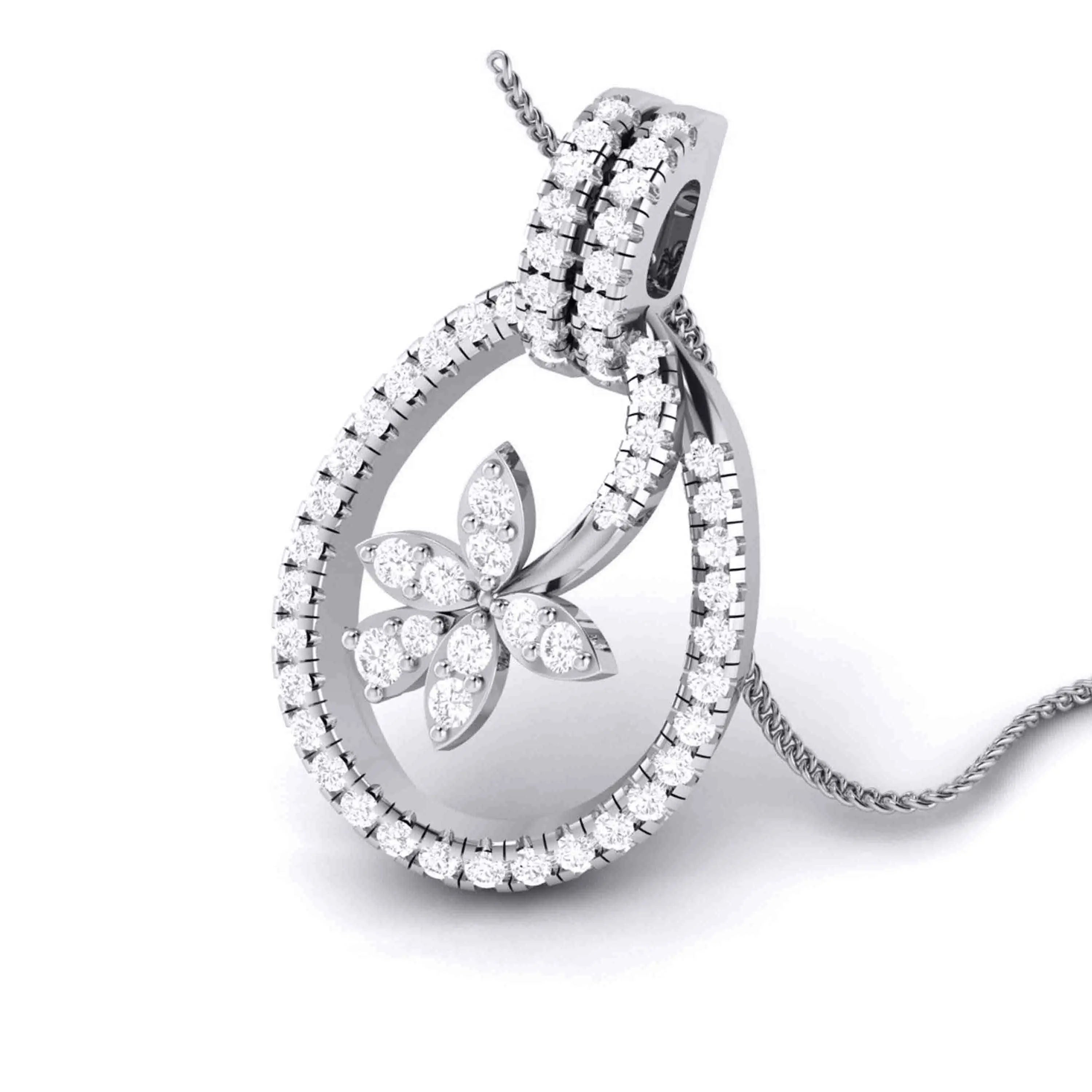 Platinum with Diamond Pendant Set JL PT P 8   Jewelove.US