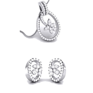 Platinum with Diamond Pendant Set JL PT P 8  Pendant-Set Jewelove.US