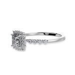 Load image into Gallery viewer, 30-Pointer Princess Cut Solitaire Halo Diamond Shank Platinum Ring JL PT 1248   Jewelove.US
