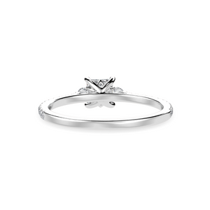 70-Pointer Princess Cut Solitaire Diamond Accents Shank Platinum Ring JL PT 1240-B   Jewelove.US