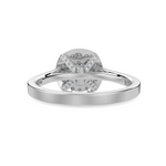 Load image into Gallery viewer, 70-Pointer Princess Cut Solitaire Halo Diamond Shank Platinum Ring JL PT 1331-B   Jewelove.US
