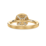 Load image into Gallery viewer, 50-Pointer Princess Cut Solitaire Halo Diamond Shank 18K Yellow Gold Ring JL AU 1331Y-A   Jewelove.US
