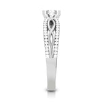 Load image into Gallery viewer, 70-Pointer Platinum Solitaire Engagement Ring with Infinity Shank for Women JL PT R-16-B
