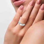 Load image into Gallery viewer, 70-Pointer Platinum Solitaire Engagement Ring with Infinity Shank for Women JL PT R-16-B
