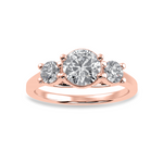 Load image into Gallery viewer, 1.00 Carat Solitaire Diamond Accents 18K Rose Gold Ring JL AU 1229R-C   Jewelove.US
