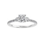 Load image into Gallery viewer, 50-Pointer Solitaire Diamond Accents Shank Platinum Ring JL PT 1238-A   Jewelove.US
