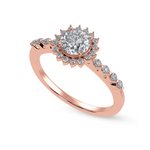 Load image into Gallery viewer, 70-Pointer Solitaire Halo Diamond Shank 18K Rose Gold Ring JL AU 1247R-B   Jewelove.US
