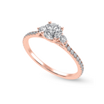 Load image into Gallery viewer, 70-Pointer Solitaire Diamond Accents Shank 18K Rose Gold Ring JL AU 1238R-B   Jewelove.US
