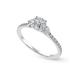 Load image into Gallery viewer, 30-Pointer Solitaire Diamond Accents Shank Platinum Ring JL PT 1238   Jewelove.US
