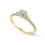 Load image into Gallery viewer, 30-Pointer Solitaire Diamond Accents Shank 18K Yellow Gold Ring JL AU 1238Y   Jewelove.US
