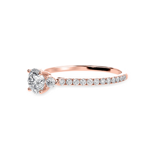 70-Pointer Solitaire Diamond Accents Shank 18K Rose Gold Ring JL AU 1238R-B   Jewelove.US