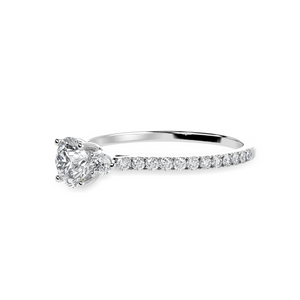 70-Pointer Solitaire Diamond Accents Shank Platinum Ring JL PT 1238-B   Jewelove.US