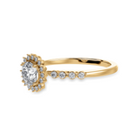 Load image into Gallery viewer, 70-Pointer Solitaire Halo Diamond Shank 18K Yellow Gold Ring JL AU 1247Y-B   Jewelove.US
