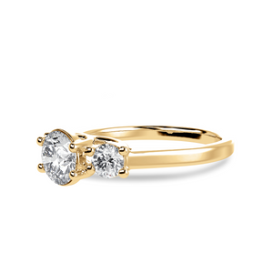 1.00 Carat Solitaire Diamond Accents18K Yellow Gold Ring JL AU 1229Y-C   Jewelove.US