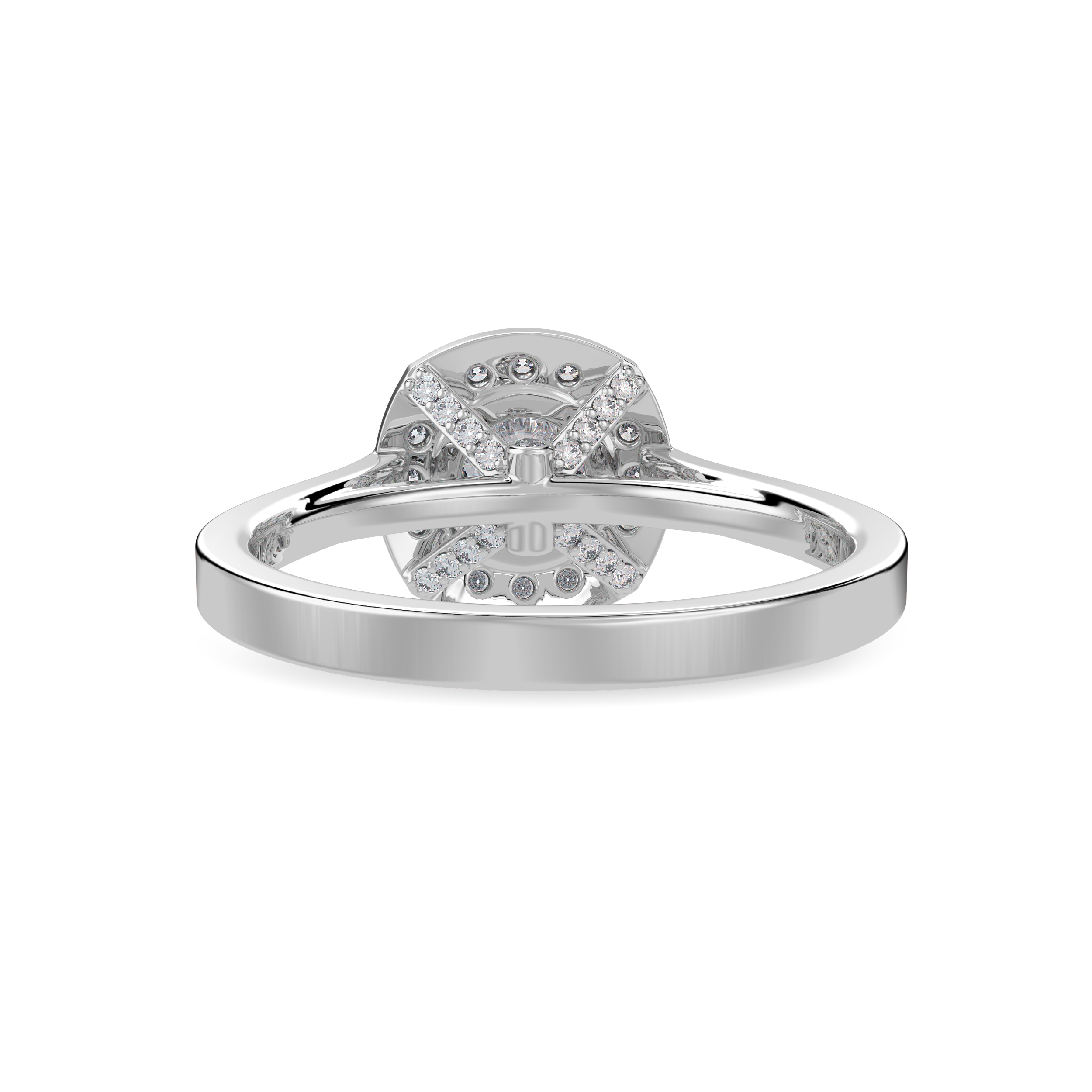 1-Carat Solitaire Halo Diamond Shank Platinum Ring JL PT 1332-C   Jewelove.US