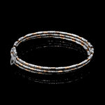 Load image into Gallery viewer, Japanese 3-row Platinum &amp; Rose Gold Bracelet for Women with Diamond Cut Balls JL PTB 1264
