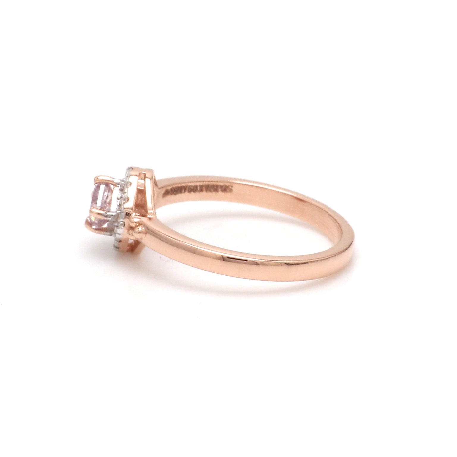 18K Rose Gold Ring with Pink Diamond for Women JL AU 100   Jewelove.US