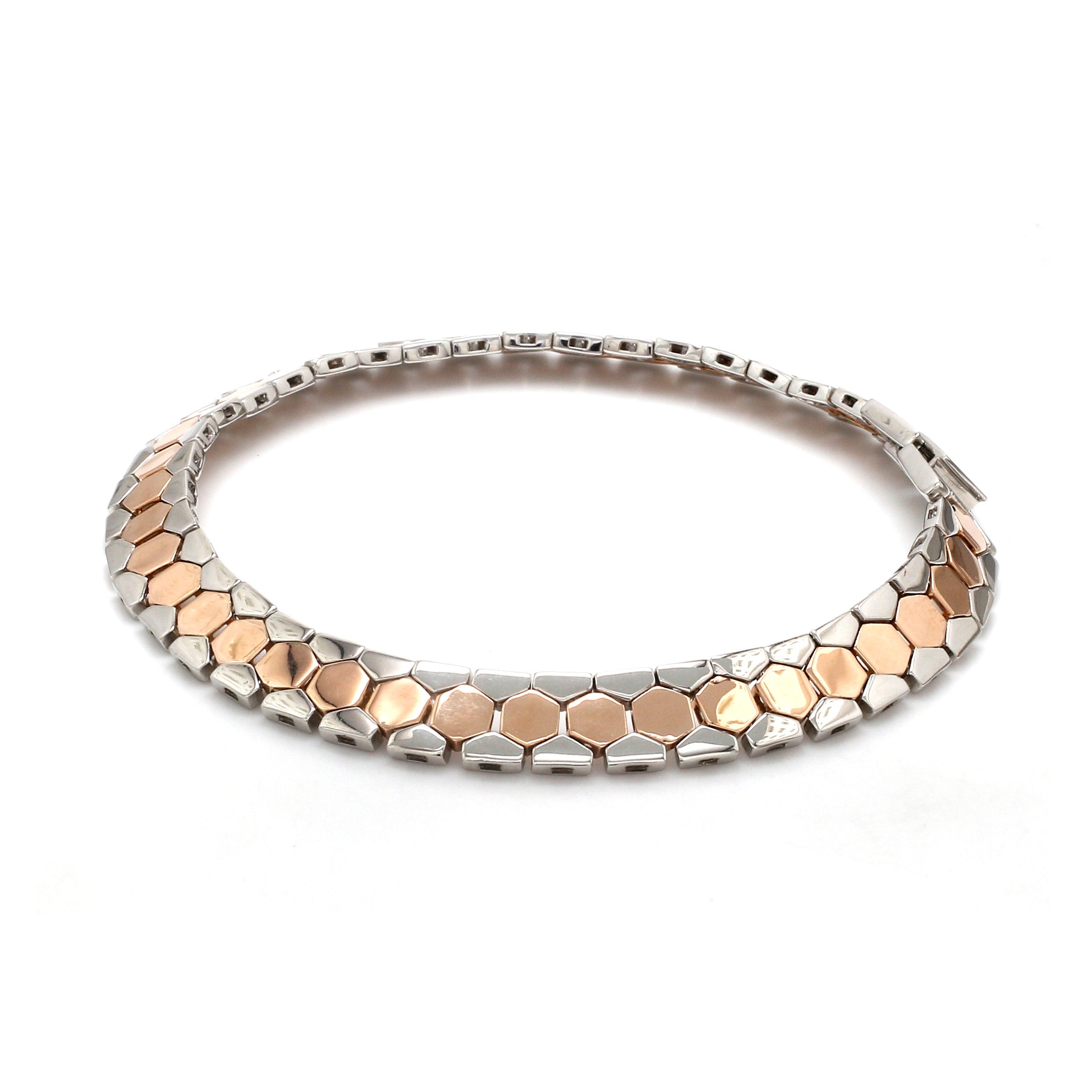 Men of Platinum | 8.5mm Platinum & Rose Gold Bracelet for Men JL PTB 1282