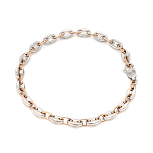 5.25mm Platinum & Rose Gold Bracelet for Men JL PTB 1278