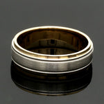 Load image into Gallery viewer, Milgrain Edge Platinum &amp; Rose Gold Men&#39;s Ring JL PT 636-B
