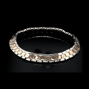 Men of Platinum | 8.5mm Platinum & Rose Gold Bracelet for Men JL PTB 1282