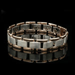 Load image into Gallery viewer, Men of Platinum | 13mm Platinum &amp; Rose Gold Heavy Bracelet for Men JL PTB 1283
