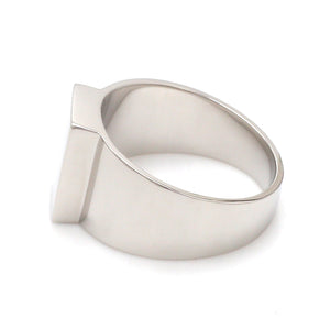 Plain Platinum Ring for Men JL PT 1387