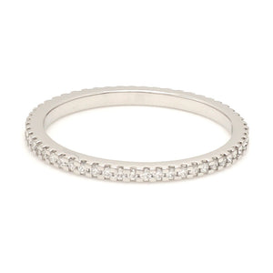 Thin Half Eternity Diamond Ring in Platinum JL PT 284-A