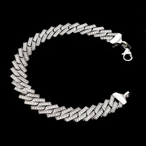 Platinum Cuban Diamond Bracelet for Men JL PTB 1238