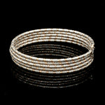 Load image into Gallery viewer, Unique 5-Row Japanese Platinum &amp; Rose Gold Bracelet for Women JL PTB 727
