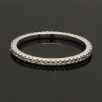 Load image into Gallery viewer, Thin Half Eternity Diamond Ring in Platinum JL PT 284-A
